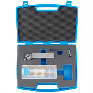 Outil de tournage externe Fervi avec inserts, ensemble de 10 pièces pour l'usinage des métaux - Product Image 2