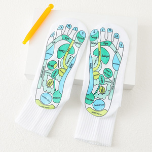 Calcetines de Acupresión y Reflexología Unisex, Calcetines de Masaje de Pies de Algodón, Gráficos de Reflexología y Acupresión en Inglés y Español, Incluye Varilla - Product Image 3