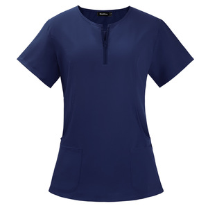 OEM quick dry custom logo nurse pet clinic con scollo uniforme da ospedale <span class=keywords><strong>chirurgico</strong></span> top scrubs top per uomo donna - Product Image 6