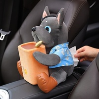 Boîte à mouchoirs et poubelle 2-en-1 créative pour voiture, organisateur de dossier de siège, support multifonctionnel pour accoudoir, accessoire de décoration automobile