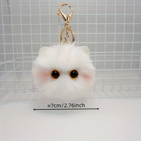 Porte-clés en peluche chat mignons, boules de fourrure moelleuses de différentes couleurs, parfaits pour les sacs et les sacs à dos, cadeaux idéaux pour la Saint-Valentin