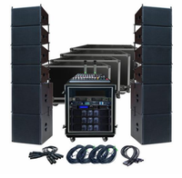 Sistem Speaker Line Array Profesional 10 Inch Speaker 18 Inch Subwoofer Peralatan Suara PA untuk Gereja Konser Pesta
