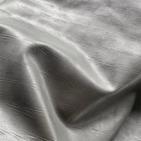 Tissu en cuir PU brossé chaud avec motif gaufré, extensible dans les quatre sens, pour robes et jupes