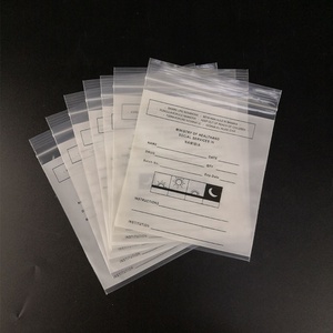 Bolsa de plástico transparente LDPE a prueba de agua impresa personalizada, pequeña bolsa de medicina con cierre hermético <span class=keywords><strong>para</strong></span> dispensación de píldoras - Product Image 1