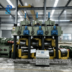 เครื่องยืดเหล็กเส้นยี่ห้อ <span class=keywords><strong>Shengpu</strong></span> แบบ 10 ลูกกลิ้ง ราคาโรงงาน เครื่องยืดท่อเหล็กอัตโนมัติ ควบคุมด้วย PLC - Product Image 3