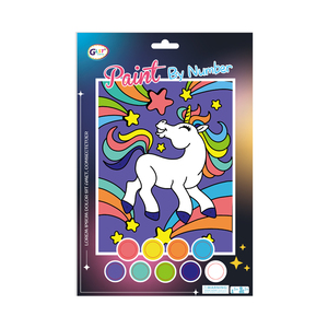 BaiBo B-D2504 educazione precoce Set di giocattoli da disegno Unisex prestampati in carta ad acquerello pigmento <span class=keywords><strong>unicorno</strong></span> Doodle Painting - Product Image 2