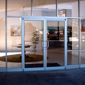 Portes battantes modernes à <span class=keywords><strong>double</strong></span> battant en verre trempé insonorisé, coulissantes en aluminium pour entrée intérieure, jardin, salle à manger, supermarché, salon - Product Image 4