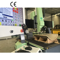 Centre d'usinage CNC 4 axes ATC, routeur CNC pour le travail du bois, panneau incurvé, sculpture 3D, équipement de production de meubles sur mesure