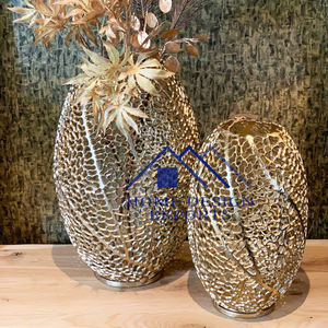 Macetas de flores de interior modernas para centros de mesa de boda, jarrones de Metal de alta calidad, cilindro de aluminio, para sala de estar - Product Image 1