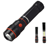 Lampe torche LED COB en alliage d'aluminium, porte-clés, lampe de poche d'urgence pour le camping en plein air, réglable