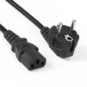 Kabel Daya Turki Eropa Eu Kabel Kabel Daya Eu Plug Iec C13 Kabel Daya Komputer Pc 1.5M