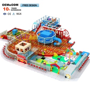 สนามเด็กเล่นในร่มเชิงพาณิชย์ขนาด 400 ตร.ม. ดีไซน์การ์ตูนสีมาการอง - Product Image 1