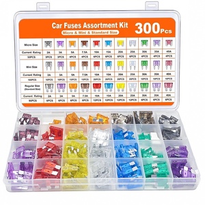 Caja de 300 Fusibles para Auto de 2A-40A, Mini/Pequeños/Medianos, Multitamaño, Fusibles de Circuito de Zinc/Aluminio - Product Image 1
