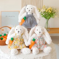 Adorables peluches de lapin de dessin animé, poupées personnalisées pour bébés et enfants, jouets pour l'heure du coucher, super douces, rembourrées en coton PP, écologiques, en vente