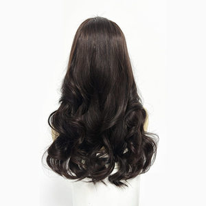 Perruques de qualité supérieure style vague avec <span class=keywords><strong>frange</strong></span>, cheveux brésiliens vierges Remy, perruque <span class=keywords><strong>longue</strong></span> à dentelle transparente pour femmes - Product Image 4