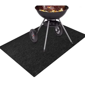 Beschermende Vierkante Bbq Hittebestendige Polyester Vuurkorf Mat Brandwerende Grill Mat Voor Thuis Outdoor Party Festival