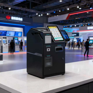 Kiosque de paiement en espèces multifonctionnel de 10,1 pouces avec lecteur de <span class=keywords><strong>code</strong></span> QR, accepteur de pièces, caisse enregistreuse - Product Image 4