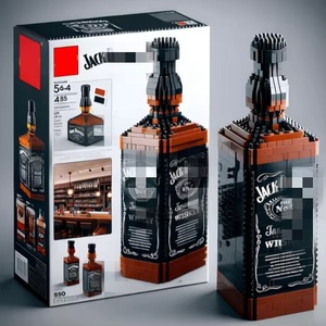 Jizai lắp ráp đồ chơi bộ sưu tập sáng tạo của loạt mô phỏng khối xây dựng chai whisky - Product Image 2