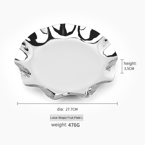 Hogar cocina comedor hospitalidad exquisito espejo multifuncional pulido Acero inoxidable plato de fruta bandeja de aperitivos - Product Image 4