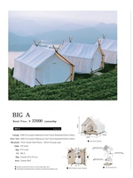 Tente XingYu EPCO Luxe Glamping C300, inspirée de la voile, personnalisable, tissu Oxford imperméable 900D, double couche, deux chambres