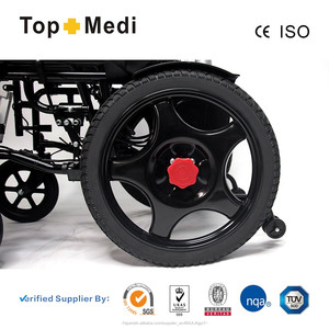 Engelli elektrikli tekerlekli sandalye flip-up ayak dayama ve yüksek sırt uzanmış. - Product Image 6