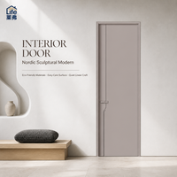 Porte intérieure en bois |   Porte de chambre moderne, finition mate, couleur uniforme, entretien facile pour projets résidentiels