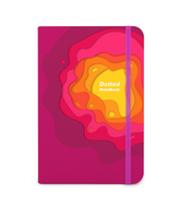 Journal de gratitude à couverture rigide en papier écologique de haute qualité avec bande élastique conception personnalisée cahiers à pois imprimés en papier