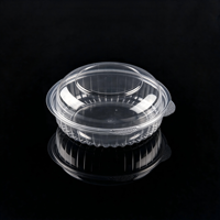 Bol à salade personnalisé en plastique PET 20oz avec couvercle dôme, contenant alimentaire transparent jetable empilable, qualité alimentaire, vente en gros