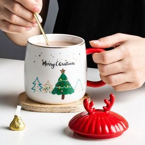 Tasse de Noël pour enfants, animaux, meilleurs cadeaux, tasse en céramique à motif animal, tasse à café ou à thé en céramique personnalisée - Product Image 1