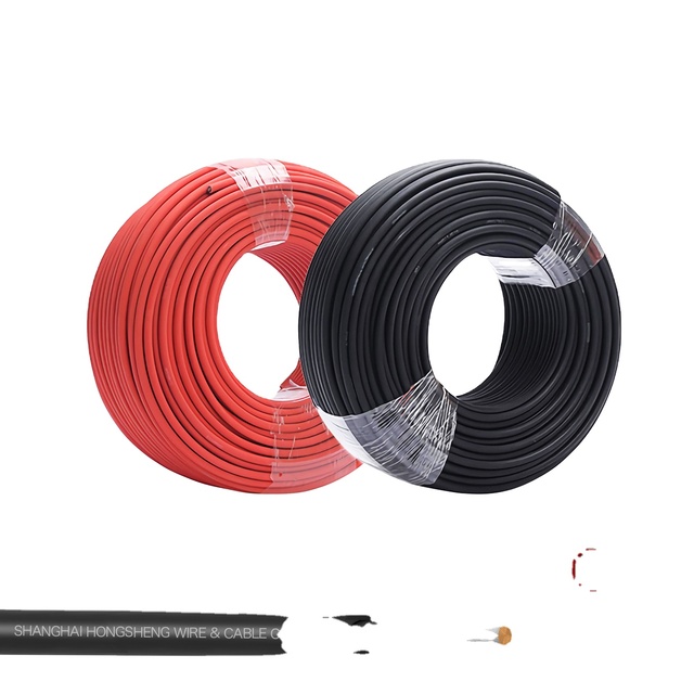 1x4mm2 PV DC Solar Cable Black for Solar Panels Connection 1.5KV DC H1Z2Z2-k CE Certificated Shanghai Manufacture