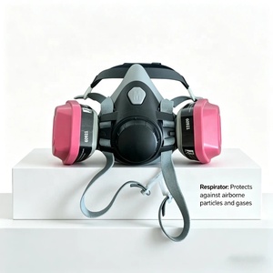 Respirador de Media Cara Nuevo y Más Vendido, Máscara de Gas de Alta Protección <span class=keywords><strong>con</strong></span> Doble Filtro para Pulverización, Pulido y Manipulación de Productos Químicos - Product Image 1