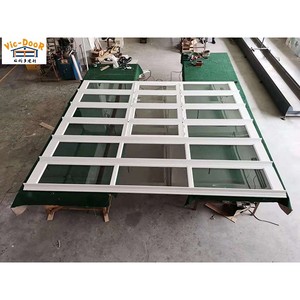 Puerta de <span class=keywords><strong>Garaje</strong></span> de Vidrio Templado con Marco de Aluminio, Puerta Peatonal Adicional, Seccional, Deslizante, Ascendente y Descendente, Aislamiento Térmico para Villa - Product Image 2