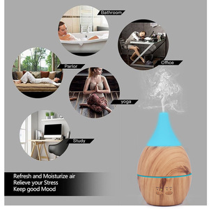 Difusor de Aromaterapia con Acabado Madera, 0.5L, Temporizador de 2-8H, Humidificador de Aceites Esenciales para el Hogar, Luz LED de Colores - Product Image 4