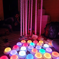 Vente directe d'usine, nouveaux designs, base de lampe LED réglable à changement de couleur RVB, accessoires réutilisables, base de lampe de table LED 3D, IP65