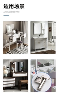 Metal drawer hinges for <b>dressing</b> table Hinges for folding and storing mirror on <b>dressing</b> table Hidden buffer for hinges - Product Image 2