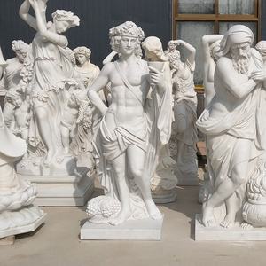 รูปปั้นเทพไบคัส ดิออนีซัส ชาวโรมัน ทำจากหินอ่อนสีขาว  รูปปั้นเทพเจ้าแห่งการดื่มแอลกอฮอล์ในตำนานกรีก - Product Image 2