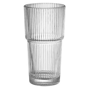 Mug de voyage en verre unisexe grande capacité avec paille, motif rayures verticales, portable, logo personnalisable, pour le bureau et la maison - Product Image 3