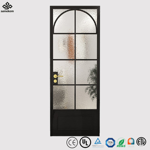 Kim loại cửa hàng bên ngoài Patio nhà chính cổng kính duy nhất an ninh màn hình cho ngôi nhà mới sắt nướng cửa sổ thiết kế cách âm cửa - Product Image 3