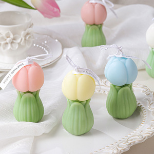 Nueva Vela Aromática de Tulipán al por Mayor - Recuerdo para el Día de la Mujer, Regalo Festivo, Vela de Flores Hecha a Mano - Product Image 4