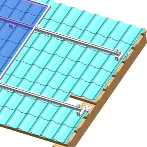 Alluminio regolabile gancio solare tetto per tetto spiovente in alluminio tegola solare gancio montaggio scaffalature