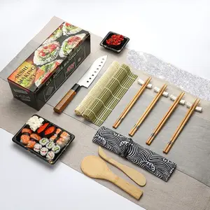 Newell Hot Sale Custom Logo Bamboo <strong>Sushi</strong> <strong>Maker</strong> Reusable <strong>Sushi</strong> Set <strong>Sushi</strong> Making <strong>Kit</strong> for Beginner Kitchen Use - Product Image 4