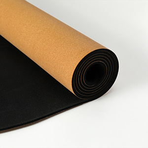 Tapis <span class=keywords><strong>de</strong></span> yoga en liège semi-ovale <span class=keywords><strong>de</strong></span> style nouveau, caoutchouc naturel, épaisseur 5 mm, poids 2,9 kg, absorption des chocs, isolation acoustique, professionnel - Product Image 1