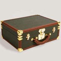 Maßgefertigter Retro-Koffer aus Leder, Vintage Royal Imperial Trunk Case für Uhren und Schmuck