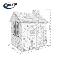 Maison de jeu en carton 3D, jouet éducatif créatif pour enfants, maison à dessiner et à gribouiller, bricolage
