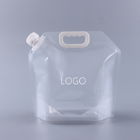 Sachet Doypack à bec verseur personnalisé imprimé 5L avec grande poignée, thermoscellé, pour emballage de liquides alimentaires et d'eau