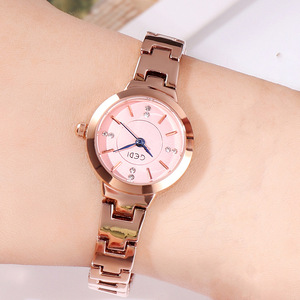 Montre pour femme haute apparence avec bande d'acier à l'échelle simple tendance étudiante montre à quartz étanche haut de gamme - Product Image 3