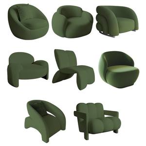 <span class=keywords><strong>เก้าอี้</strong></span>โซฟาผ้ากำมะหยี่เดี่ยว สไตล์นอร์ดิกหรูหราทันสมัย สำหรับห้องนั่งเล่นหรือสำนักงาน - Product Image 3