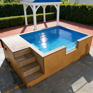 Minimalist Swimming <b>Pool</b> Design with Overflow Edge and Monochromatic Tile Scheme <b>Pool</b> - Product Image 5