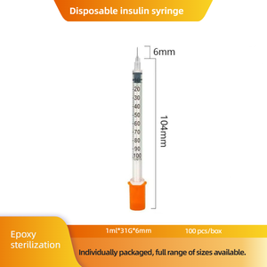 Jeringa de Seguridad Desechable con Aguja de 0.5ml y 1ml, Pistola de Inyección Animal de Calibre 29 y 1/2 Pulgada para Uso Veterinario - Product Image 4