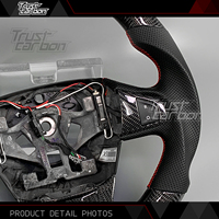 Volant sport en cuir perforé personnalisé en fibre de carbone pour Renault Mégane Mégane 3 Mégane 4 RS 2009-2014